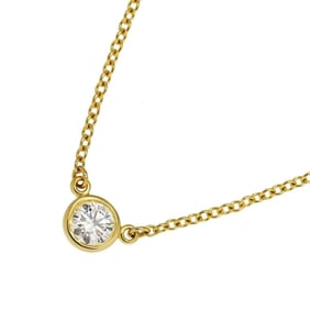 Tiffany & Co. By the Yard Diamond Necklace 40cm K18 YG 750 The