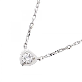 Cartier Diamant Léger Heart Necklace 18KWG White Gold Diamond Ladies