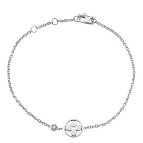 Louis Vuitton LOUIS VUITTON Pendant Monogram Idylle Diamond Bracelet 17cm K18 WG White Gold 750