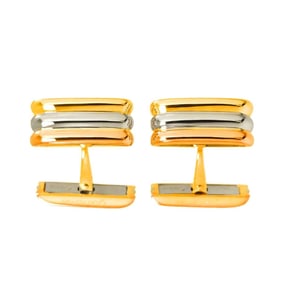 Cartier Trinity Cufflinks K18 YG WG PG Three Gold Colors 750 Cuff links