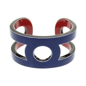 Hermes Variation Lacquer Wood Blue Red Bangle Bracelet 1876HERMES