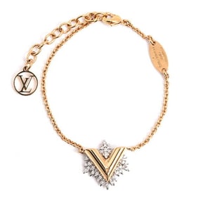 Louis Vuitton Bracelet for Women, Collier Glory V, Gold Color, Silver M00373 GP