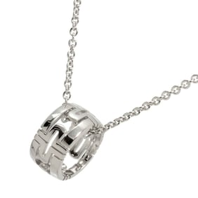 BVLGARI Parentesi Work Necklace 47cm K18 WG White Gold 750