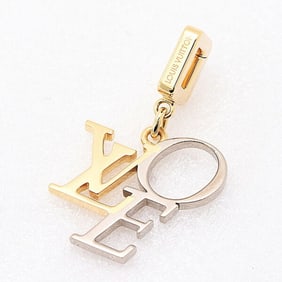 Louis Vuitton Pendant for Women That's Love Charm White Gold Yellow Q93122 750YG x WG