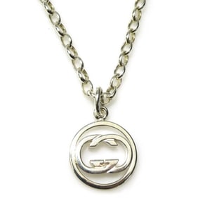 GUCCI Interlocking Necklace Silver 925 Women's e60449a