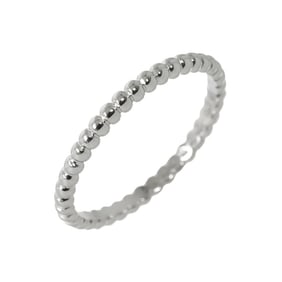 Van Cleef & Arpels VCA Perlee #57 Ring Small K18 WG White Gold 750
