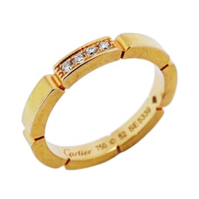Cartier Ring Maillon Panthere 4PD 18KYG Yellow Gold Diamond #52 Ladies