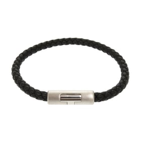 Like new Hermes Pazal H Veau Swift Black Bracelet 0127HERMES Men's