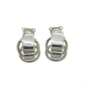 Hermes Duzaneau Earrings, 925 Silver, 1735HERMES