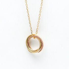Cartier Trinity Pink Sapphire Necklace Pink Gold (18K) Sapphire Women,Men Fashion Pendant Necklace (