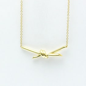 Tiffany Knot Yellow Gold (18K) No Stone Men,Women Fashion Pendant Necklace (Gold)
