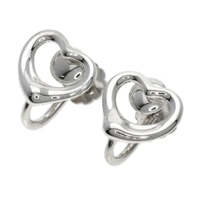 Tiffany & Co. Heart Earrings, Silver, Women's, TIFFANY