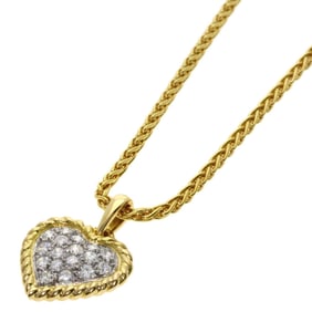 Van Cleef & Arpels Heart Diamond Necklace 18K Yellow Gold for Women