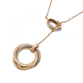 Cartier Necklace Two for Infinity 18KYG Yellow Gold 18KWG White 18KPG Pink Diamond Ladies
