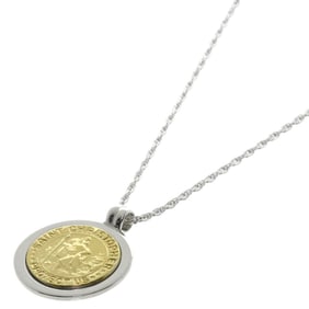 Tiffany & Co. St. Christopher Coin Necklace, Silver, K18YG, Women's, TIFFANY&Co.