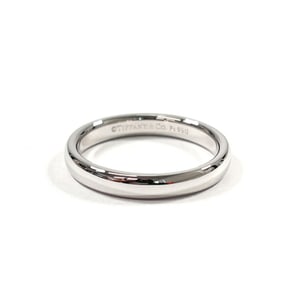 TIFFANY & Co. Tiffany Wedding Band Ring Forever Pt950 Platinum 10 Silver Ladies