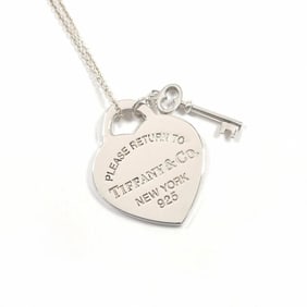 TIFFANY&Co. Tiffany Return to Heart Tag Key Pendant Necklace Silver 925 Women's