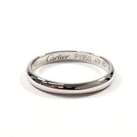 CARTIER 1895 Wedding Ring, Pt950 Platinum 9 Silver HQ6404 engraved, for women