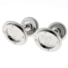 Louis Vuitton LOUIS VUITTON Cufflinks LV Circle Cuffs M68100 Metal Silver K-158284