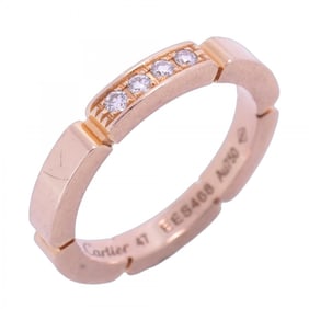 Cartier Ring Maillon Panthere 4PD 18KPG Pink Gold Diamond #47 Ladies