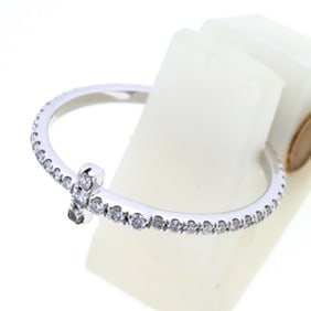 Tiffany TIFFANY & Co. T Diamond Wire Band Ring 60148891 18KWG/Au750 # 12 L-158229