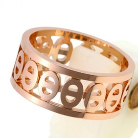 HERMES Ring Chaine d'Ancre Divine PM 18KPG/Au750 Pink Gold #13 L-158230