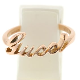 GUCCI Signature Ring 18KPG #9 B-158320