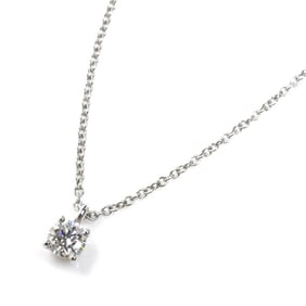 TIFFANY&Co. Tiffany Pt950 Platinum Solitaire Necklace Diamond 0.20ct 2.3g 40.5cm Women's