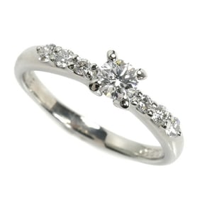 Christian Dior Pt950 Platinum Ring Diamond 0.230ct Size 9 3.4g Women's