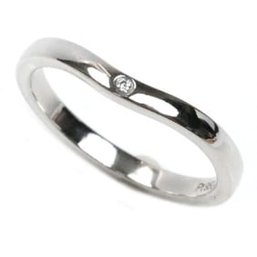 CARTIER Pt950 Platinum Ballerina Curve Wedding 3P Diamond Ring B4092951 Size 11 51 3.4g Women's
