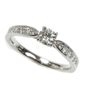 TIFFANY & Co. Tiffany Pt950 Platinum Harmony Half Circle Diamond Ring, 0.21ct, Size 7, 2.8g, Women's