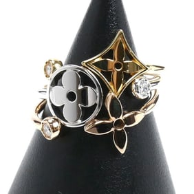 LOUIS VUITTON Louis Vuitton 18KYG Yellow Gold 18KWG White 18KPG Monogram Idylle Ring Q9F15D Diamond