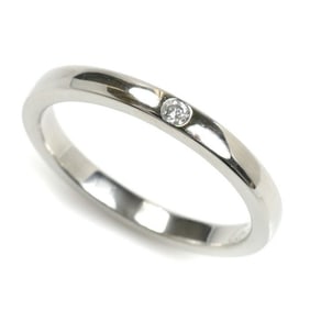 CARTIER Pt950 Platinum Wedding 1P Diamond Ring, Diamond, Size 6, 46, 2.9g, Women's