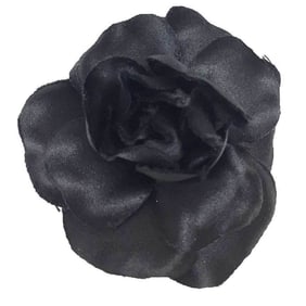 CHANEL Camellia Corsage Brooch Black Chanel Women's