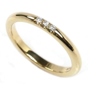 TIFFANY&Co. Tiffany 18KYG Yellow Gold Classic Band 3P Diamond Ring, Diamond, Size 6.5, 2.4g, Women's