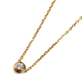 CARTIER 18KPG Pink Gold Amour Diamond XS Necklace B7224516 2.1g 41cm Women's