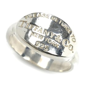 TIFFANY&Co. Tiffany Silver 925 Return to Oval Tag Ring, Size 9, 4.0g, Women's