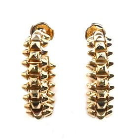 CARTIER 18KPG Pink Gold Crash de Cartier SM Earrings B8301415 13.3g Women's