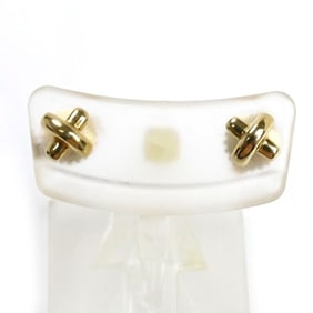 TIFFANY&Co. Tiffany 18KYG Yellow Gold Cross Stitch Earrings 1.3g for Women