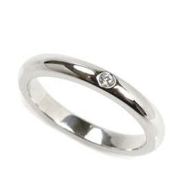 TIFFANY&Co. Tiffany Pt950 Platinum Stacking Band 1P Diamond Ring Size 9.5 4.9g Women's