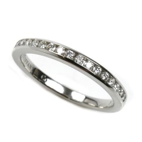 TIFFANY&Co. Tiffany Pt950 Platinum Half Circle Channel Setting Diamond Ring, Size 9.5, 3.0g, Women's