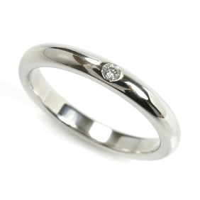 TIFFANY&Co. Tiffany Pt950 Platinum Stacking Band 1P Diamond Ring 60016396 Size 10 5.1g Women's