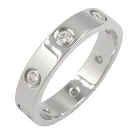 Cartier Mini Love Ring 6PD 18KWG (White Gold) Diamond Ladies Clear