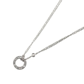 Cartier Love Circle Diamond Necklace 18KWG (White Gold) Ladies Clear