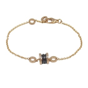BVLGARI B-zero1 Bracelet Ceramic 18KPG (Pink Gold) Women's Black Gold