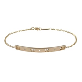 Tiffany & Co. Atlas Pierced Diamond Bracelet, 18KPG (pink gold), diamond, ladies, clear