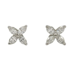 Tiffany & Co. Victoria Mini Diamond Earrings, Pt950 Platinum, Diamond, Women's, Clear, 60128811