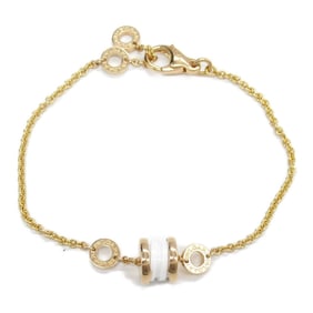 BVLGARI B-zero1 Bracelet Ceramic 18KPG (Pink Gold) Men's Women's White