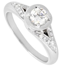 BVLGARI Incontro D'Amore Ring, Diamond 0.30ct, Size 9.5, Platinum, G/VS2, Women's, ITU0T4FFSVAW