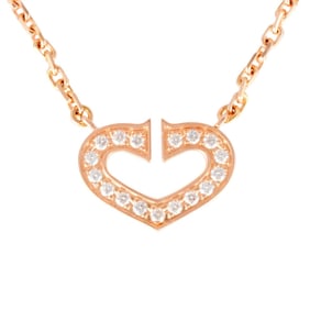 Cartier C Heart Necklace Diamond K18PG